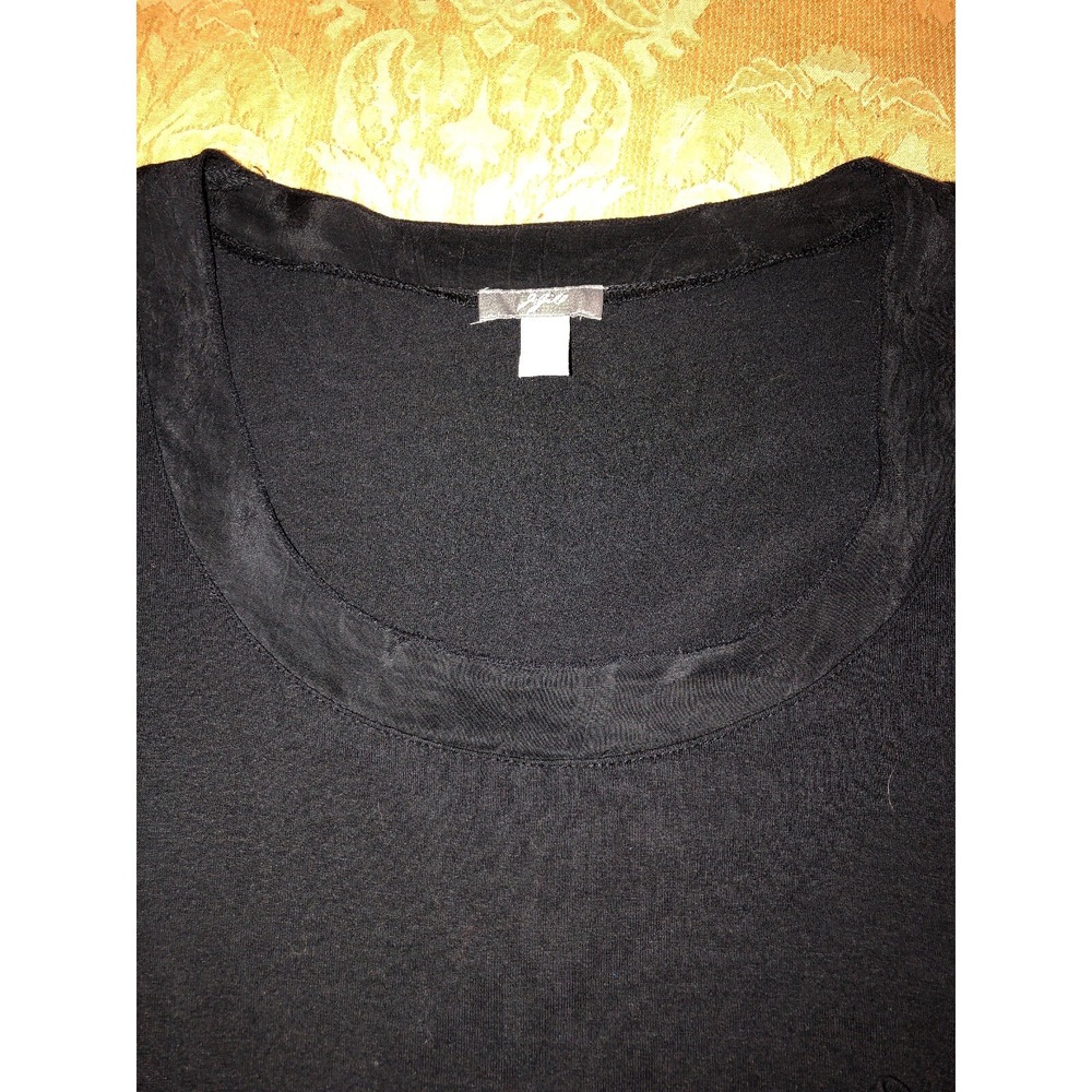 J Jill Size Small Top Shirt Black Long Sleeve Casual Rayon Lycra - Picture 3 of 6